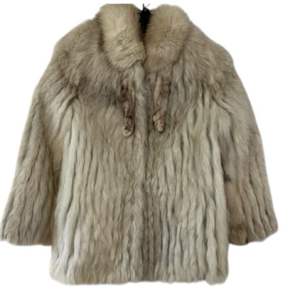 SAGA Vintage Women’s Scandinavian Blue Fox Fur Coat Size EU 36 Small